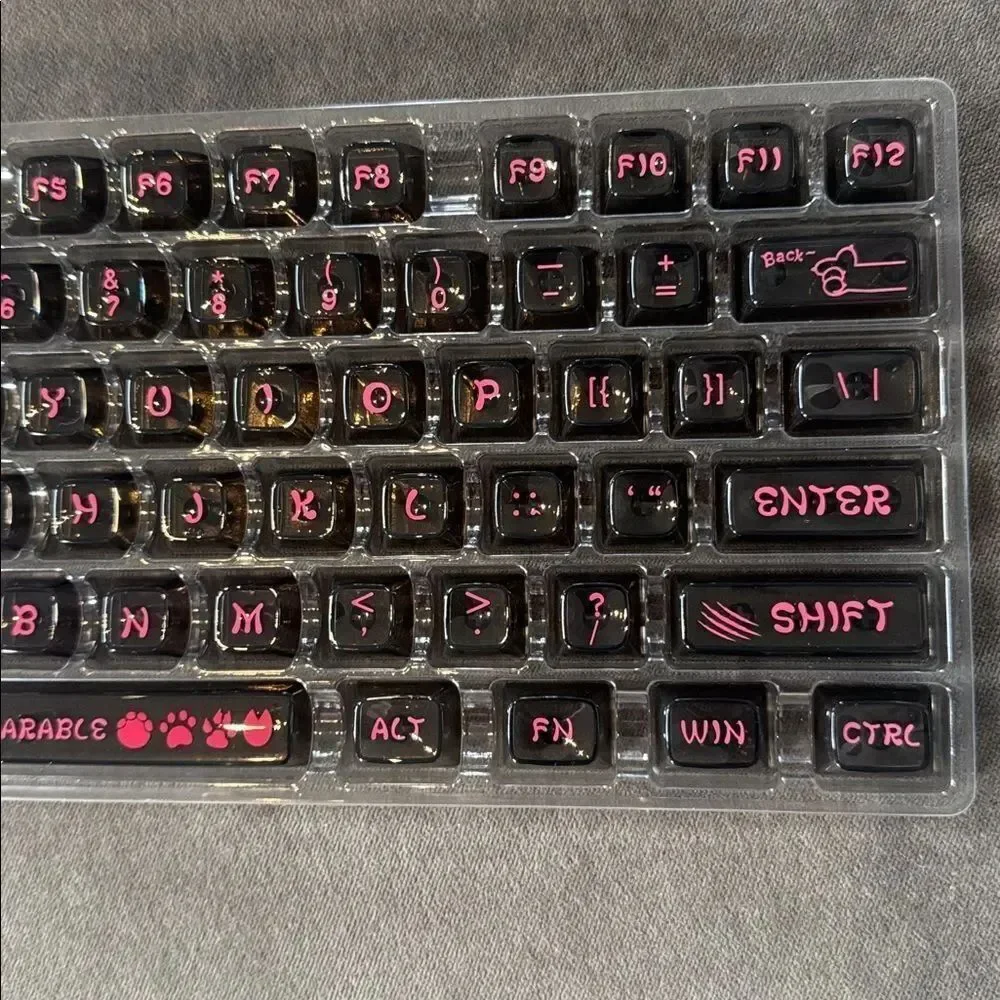 Coolkiller Animal World Theme Clear Keycap Set 142 Key Caps for Keyboards NEW
